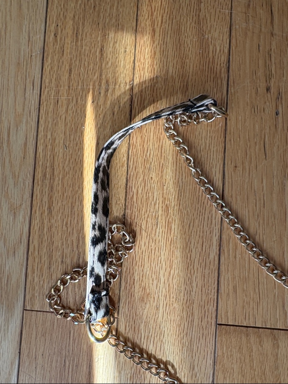 Crossbody bag Leopard Print Chain with shoulder strap - Picture 2 of 4